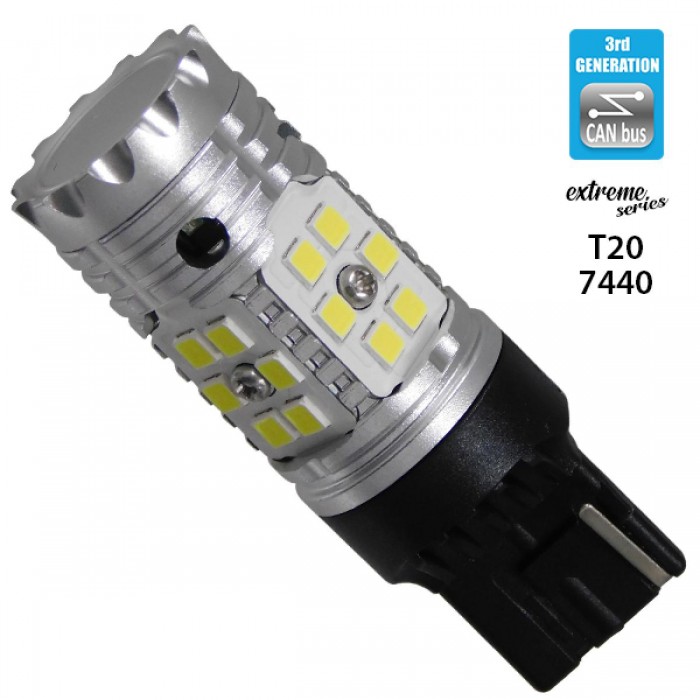 Λαμπτήρας LED Extreme Series Can-Bus 3ης Γενιάς με βάση T20 7440 15W 12v Ψυχρό Λευκό 6000k GloboStar 81149 Λαμπτήρας LED Extreme Series Can-Bus 3ης Γενιάς με βάση T20 7440 15W 12v Ψυχρό Λευκό 6000k GloboStar 81149