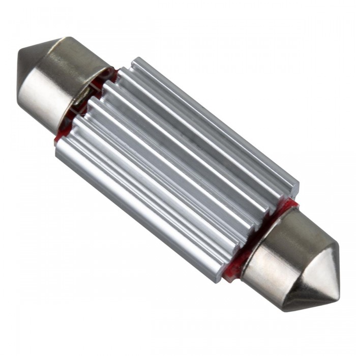 GloboStar® 81318 Λάμπα Αυτοκίνητου 39mm FESTOON - C5W 2nd Generation Can-Bus Series LED 6 SMD 5630 4W 480lm 120° DC 12V IP20 Κόκκινο