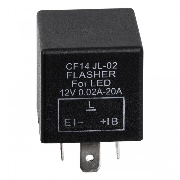 GloboStar® 81742 Flasher for LED - Ρελέ με 3 Pin για Λαμπτήρες LED Φλας DC 12V Από 0.24W έως 240W