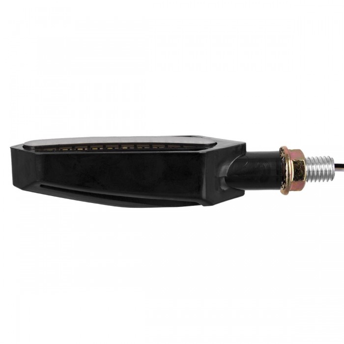 GloboStar® 81756 ΣΕΤ 2 x Φλάς Μοτοσυκλέτας Universal Knife LED SMD 5050 5W DC 12V 2 Λειτουργιών Κόκκινο για Πορείας-Stop & με Τρεχούμενο Εφέ Φωτισμού Πορτοκαλί για Φλας Αδιάβροχα IP65