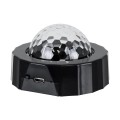 GloboStar® 81844 Φορητό Διακοσμητικό Φωτιστικό Ειδικών Φωτορυθμικών Εφέ PARTY Disco LED 3W DC 5V 300mAh Επαναφορτιζόμενο - Sound Activated - Καλώδιο Τροφοδοσίας USB - Βάση με Μαγνήτη - Πολύχρωμo RGB IP20 Μ7.5 x Π7.5 x Υ4.5cm