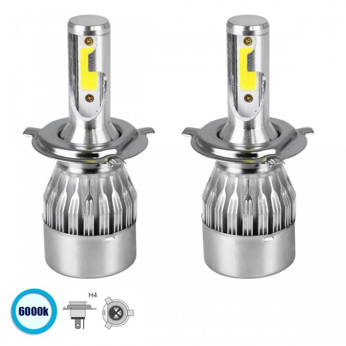GloboStar® 82002 H4 C6 Line KIT Βασικού Φωτισμού Αυτοκινήτου & Φορτηγού 1st Generation Can-Bus Series LED CREE CXB COB 72W 7600lm DC 8-48V Αδιάβροχο IP65 Ψυχρό Λευκό 6000K GloboStar® 82002 H4 C6 Line KIT Βασικού Φωτισμού Αυτοκινήτου & Φορτηγού 1st Generation Can-Bus Series LED CREE CXB COB 72W 7600lm DC 8-48V Αδιάβροχο IP65 Ψυχρό Λευκό 6000K