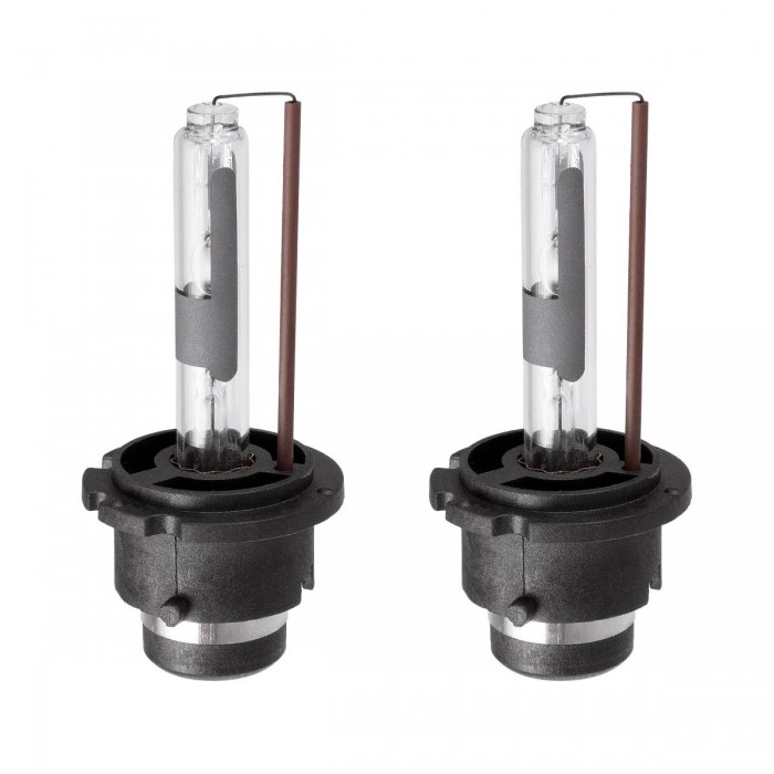 GloboStar® D2S/D2R 84025 Λάμπες Αυτοκινήτου HID Xenon Super Vision High Brightness +60% E1 ECER37 360° DC 12-24V IP20  Φ3.2 x  Υ7cm 4300K- Σετ 2 Τεμαχίων