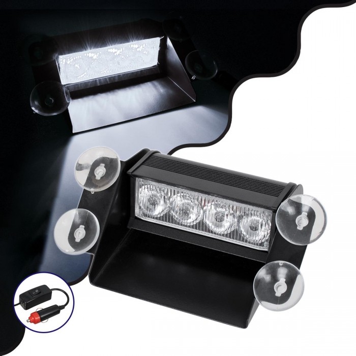 GloboStar® 85104 PRO Series Μπάρα Σήμανσης με Βεντούζες Στήριξης για Παρμπρίζ Οχήματος Ασθενοφόρου για Αυτοκίνητα & Φορτηγά 9 Προγραμμάτων Φωτισμού STROBE LED SMD 4W DC 10-30V IP20 Ψυχρό Λευκό 6000K GloboStar® 85104 PRO Series Μπάρα Σήμανσης με Βεντούζες Στήριξης για Παρμπρίζ Οχήματος Ασθενοφόρου για Αυτοκίνητα & Φορτηγά 9 Προγραμμάτων Φωτισμού STROBE LED SMD 4W DC 10-30V IP20 Ψυχρό Λευκό 6000K