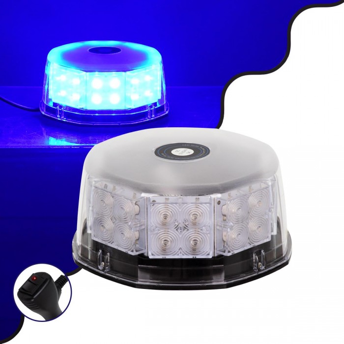 GloboStar® 85164 PRO Series Φάρος Σήμανσης Οχήματος Αστυνομίας για Αυτοκίνητα & Φορτηγά 6 Προγραμμάτων Φωτισμού STROBE LED 40W DC 10-30V Αδιάβροχος IP65 Μπλε GloboStar® 85164 PRO Series Φάρος Σήμανσης Οχήματος Αστυνομίας για Αυτοκίνητα & Φορτηγά 6 Προγραμμάτων Φωτισμού STROBE LED 40W DC 10-30V Αδιάβροχος IP65 Μπλε