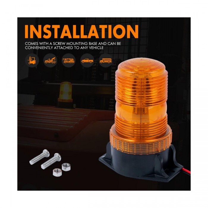 GloboStar® 85195 PRO Series Φάρος Ασφαλείας για Περονοφόρα - Κλαρκ - Αυτοκίνητα & Φορτηγά STROBE LED SMD 5730 40W DC 10-110V Αδιάβροχος IP65 Πορτοκαλί GloboStar® 85195 PRO Series Φάρος Ασφαλείας για Περονοφόρα - Κλαρκ - Αυτοκίνητα & Φορτηγά STROBE LED SMD 5730 40W DC 10-110V Αδιάβροχος IP65 Πορτοκαλί