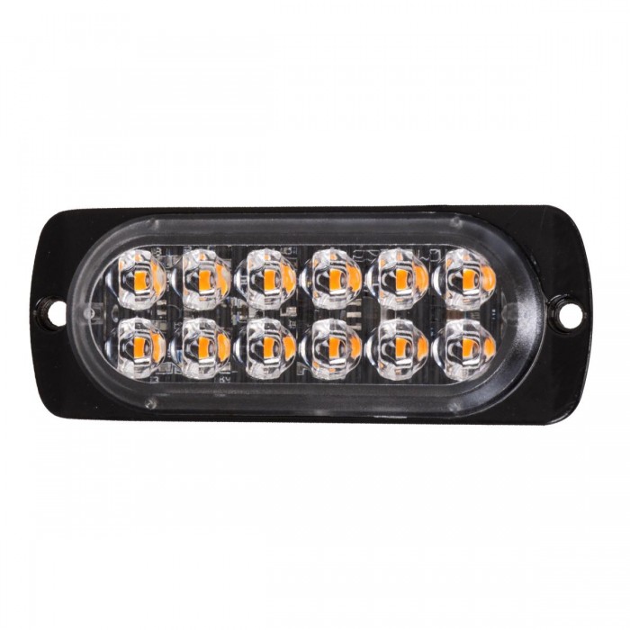 GloboStar® 85264 PRO Series Μπάρα Σήμανσης Οχήματος Οδικής Βοήθείας για Αυτοκίνητα & Φορτηγά Φωτισμού STROBE LED SMD 3030 12W DC 12-24V Αδιάβροχη IP65 Πορτοκαλί