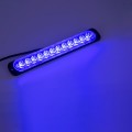 GloboStar® 85268 PRO Series Μπάρα Σήμανσης Οχήματος Αστυνομίας για Αυτοκίνητα & Φορτηγά 10 Προγραμμάτων Φωτισμού STROBE LED SMD 3030 15W DC 12-24V Αδιάβροχη IP65 Μπλε