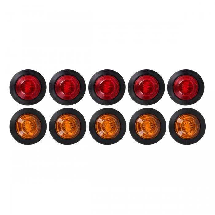 GloboStar® 85308 Πακέτο 10 Τεμάχια Φώτα Όγκου για Φορτηγά BULLET PIN LED SMD 5730 1W / Τεμ. 100lm DC 24V Αδιάβροχα IP65 5x Κόκκινα - 5x Πορτοκαλί GloboStar® 85308 Πακέτο 10 Τεμάχια Φώτα Όγκου για Φορτηγά BULLET PIN LED SMD 5730 1W / Τεμ. 100lm DC 24V Αδιάβροχα IP65 5x Κόκκινα - 5x Πορτοκαλί