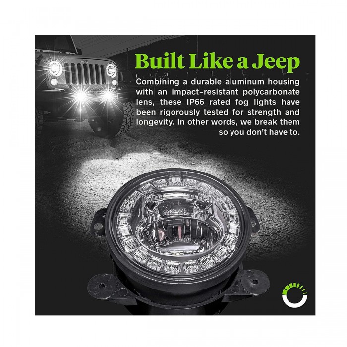 GloboStar® 85418 Σετ 2 x Προβολείς Ομίχλης JEEP WRANGLER - MERCEDES BENZ G CLASS - LAND ROVER DEFENDER - HAMMER H1-H2 - 4'' Ιντσών με Ring Light DRL LED CREE CXB COB 100W 7500lm DC 12V Αδιάβροχοι IP66 Ψυχρό Λευκό 6000K GloboStar® 85418 Σετ 2 x Προβολείς Ομίχλης JEEP WRANGLER - MERCEDES BENZ G CLASS - LAND ROVER DEFENDER - HAMMER H1-H2 - 4'' Ιντσών με Ring Light DRL LED CREE CXB COB 100W 7500lm DC 12V Αδιάβροχοι IP66 Ψυχρό Λευκό 6000K