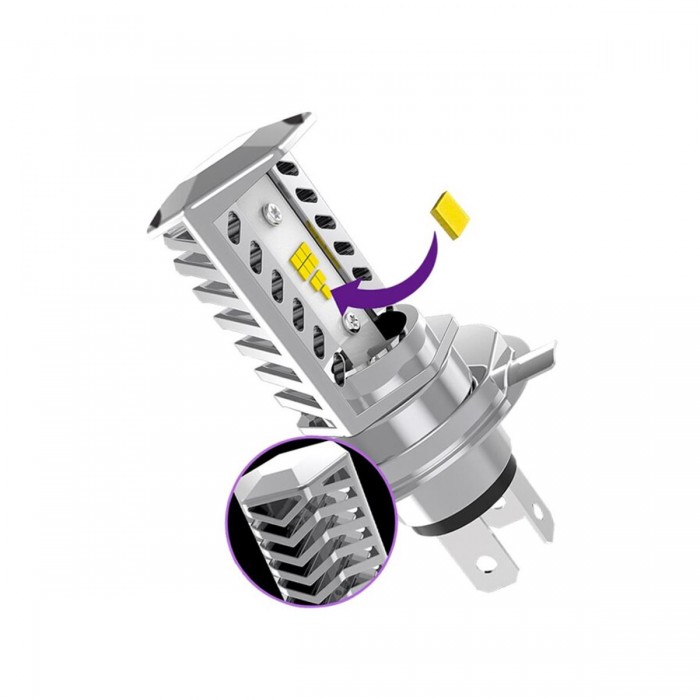 GloboStar® 85620 H4 Λάμπα Βασικού Φωτισμού Μοτοσυκλέτας LED CREE CXB COB 15W 1600lm DC 9-32V Αδιάβροχη IP65 Ψυχρό Λευκό 6000K GloboStar® 85620 H4 Λάμπα Βασικού Φωτισμού Μοτοσυκλέτας LED CREE CXB COB 15W 1600lm DC 9-32V Αδιάβροχη IP65 Ψυχρό Λευκό 6000K