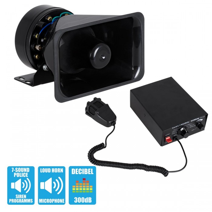 GloboStar® 85699 Τηλεβόας - Ντουντούκα - Σειρήνα - Κόρνα Αυτοκινήτου με 7 Προγράμματα Ήχητικών Εφέ Αστυνομίας - Πυροσβεστικής - Security με Μικρόφωνο - 200W 300db DC 12V Αδιάβροχο IP65 GloboStar® 85699 Τηλεβόας - Ντουντούκα - Σειρήνα - Κόρνα Αυτοκινήτου με 7 Προγράμματα Ήχητικών Εφέ Αστυνομίας - Πυροσβεστικής - Security με Μικρόφωνο - 200W 300db DC 12V Αδιάβροχο IP65