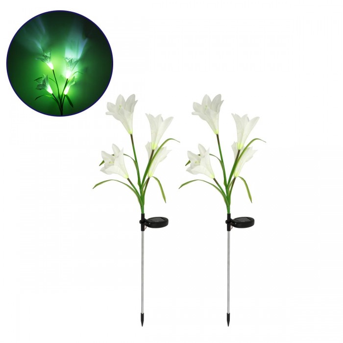 GloboStar® 85706 Αυτόνομο Ηλιακό Φωτιστικό Λουλούδι LED SMD 1W 100lm με Ενσωματωμένη Μπαταρία 600mAh - Φωτοβολταϊκό Πάνελ με Αισθητήρα Ημέρας-Νύχτας Αδιάβροχο IP65 Garden Lily Flower Ψυχρό Λευκό 6000K - ΣΕΤ 2 Τεμάχια GloboStar® 85706 Αυτόνομο Ηλιακό Φωτιστικό Λουλούδι LED SMD 1W 100lm με Ενσωματωμένη Μπαταρία 600mAh - Φωτοβολταϊκό Πάνελ με Αισθητήρα Ημέρας-Νύχτας Αδιάβροχο IP65 Garden Lily Flower Ψυχρό Λευκό 6000K - ΣΕΤ 2 Τεμάχια