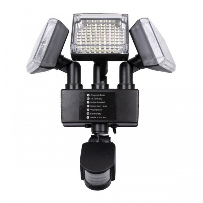 GloboStar® 85711 Αυτόνομος Ηλιακός Προβολέας με Τρεις Περιστρεφόμενες Κεφαλές LED SMD 2835 50W 2500lm με Ενσωματωμένη Μπαταρία 3400mAh - Φωτοβολταϊκό Πάνελ με Αισθητήρα Ημέρας-Νύχτας - PIR Αισθητήρα Κίνησης Αδιάβροχο IP65 Ψυχρό Λευκό 6000K GloboStar® 85711 Αυτόνομος Ηλιακός Προβολέας με Τρεις Περιστρεφόμενες Κεφαλές LED SMD 2835 50W 2500lm με Ενσωματωμένη Μπαταρία 3400mAh - Φωτοβολταϊκό Πάνελ με Αισθητήρα Ημέρας-Νύχτας - PIR Αισθητήρα Κίνησης Αδιάβροχο IP65 Ψυχρό Λευκό 6000K