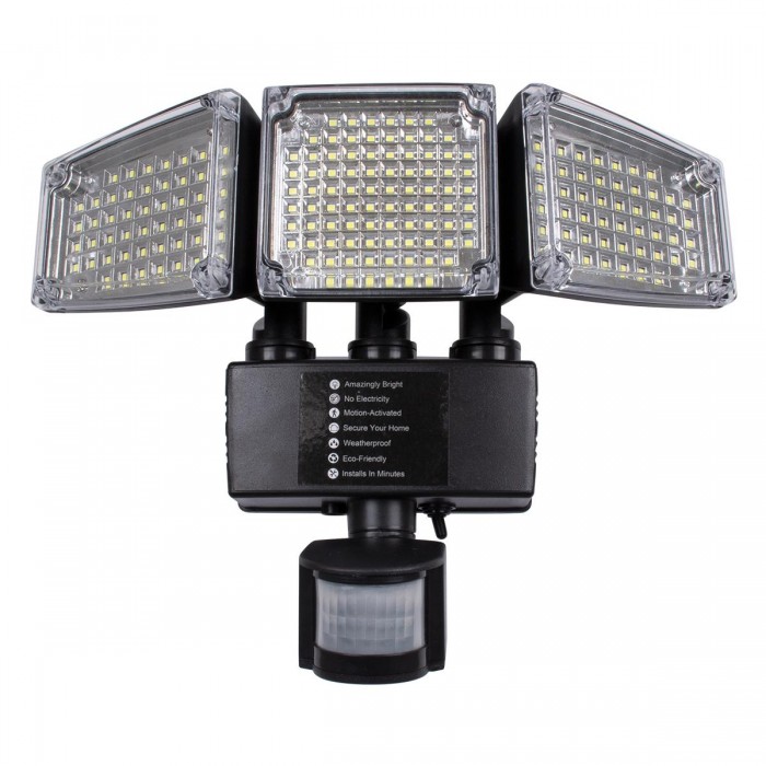 GloboStar® 85711 Αυτόνομος Ηλιακός Προβολέας με Τρεις Περιστρεφόμενες Κεφαλές LED SMD 2835 50W 2500lm με Ενσωματωμένη Μπαταρία 3400mAh - Φωτοβολταϊκό Πάνελ με Αισθητήρα Ημέρας-Νύχτας - PIR Αισθητήρα Κίνησης Αδιάβροχο IP65 Ψυχρό Λευκό 6000K GloboStar® 85711 Αυτόνομος Ηλιακός Προβολέας με Τρεις Περιστρεφόμενες Κεφαλές LED SMD 2835 50W 2500lm με Ενσωματωμένη Μπαταρία 3400mAh - Φωτοβολταϊκό Πάνελ με Αισθητήρα Ημέρας-Νύχτας - PIR Αισθητήρα Κίνησης Αδιάβροχο IP65 Ψυχρό Λευκό 6000K