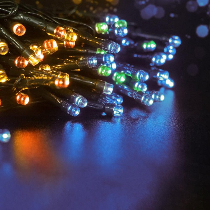 85809 Διακοσμητική Γιρλάντα 10 Μέτρων με Controller 8 Προγραμμάτων Φωτισμού - 100 LED 4W με Ενσωματωμένη Μπαταρία 600mAh - Φωτοβολταϊκό Πάνελ - Αισθητήρα Ημέρας-Νύχτας - Βάση Κήπου & Σκούρο Πράσινο Καλώδιο Αδιάβροχη IP65 Πολύχρωμη RGB Μ10m 85809 Διακοσμητική Γιρλάντα 10 Μέτρων με Controller 8 Προγραμμάτων Φωτισμού - 100 LED 4W με Ενσωματωμένη Μπαταρία 600mAh - Φωτοβολταϊκό Πάνελ - Αισθητήρα Ημέρας-Νύχτας - Βάση Κήπου & Σκούρο Πράσινο Καλώδιο Αδιάβροχη IP65 Πολύχρωμη RGB Μ10m