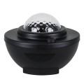 GloboStar® 85817 Μαύρο Επιτραπέζιο Διακοσμητικό Φωτιστικό Ειδικών Εφε NIGHT GALAXY WORLD 3D LED 10W DC 5V 2200mAh Επαναφορτιζόμενο με Bluetooth Speaker - Sound Activated - Καλώδιο Τροφοδοσίας USB και Ασύρματο Χειριστήριο RF 2.4Ghz Πολύχρωμo RGBW Dimmable