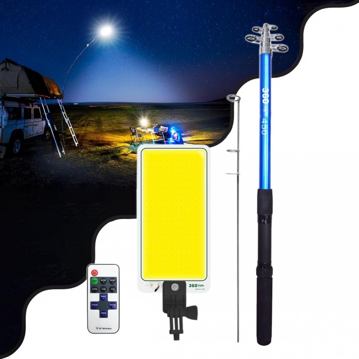 GloboStar® 85821 Τηλεσκοπικό Καλάμι Ψαρέματος 5m με Πάνελ Φωτισμού 800W 48000lm DC 12V Αδιάβροχο IP65 Ψυχρό Λευκό 6000K GloboStar® 85821 Τηλεσκοπικό Καλάμι Ψαρέματος 5m με Πάνελ Φωτισμού 800W 48000lm DC 12V Αδιάβροχο IP65 Ψυχρό Λευκό 6000K