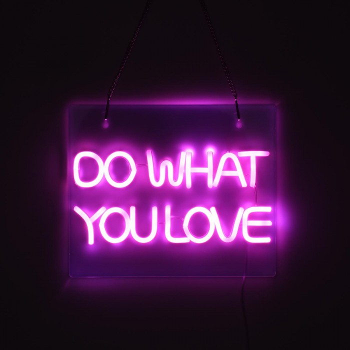 GloboStar® 85852 Φωτιστικό Ταμπέλα Φωτεινή Επιγραφή NEON LED Σήμανσης DO WHAT YOU LOVE 30W AC 230V με Διακόπτη On/Off Ροζ GloboStar® 85852 Φωτιστικό Ταμπέλα Φωτεινή Επιγραφή NEON LED Σήμανσης DO WHAT YOU LOVE 30W AC 230V με Διακόπτη On/Off Ροζ