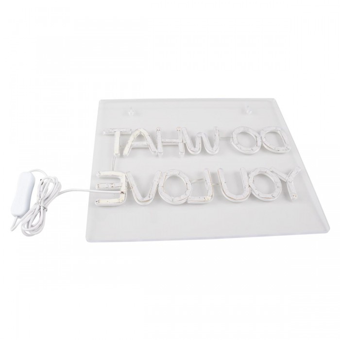 GloboStar® 85852 Φωτιστικό Ταμπέλα Φωτεινή Επιγραφή NEON LED Σήμανσης DO WHAT YOU LOVE 30W AC 230V με Διακόπτη On/Off Ροζ GloboStar® 85852 Φωτιστικό Ταμπέλα Φωτεινή Επιγραφή NEON LED Σήμανσης DO WHAT YOU LOVE 30W AC 230V με Διακόπτη On/Off Ροζ