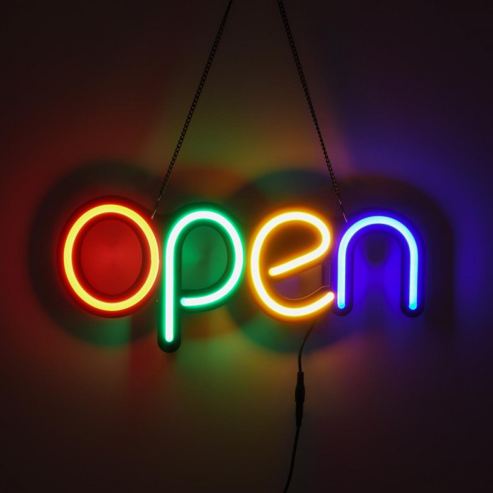 GloboStar® 85856 Φωτιστικό Ταμπέλα Φωτεινή Επιγραφή NEON LED Σήμανσης Animated OPEN 30W AC 230V με Διακόπτη On/Off και Ασύρματο Χειριστήριο IR Κόκκινο - Πράσινο - Κίτρινο - Γαλάζιο GloboStar® 85856 Φωτιστικό Ταμπέλα Φωτεινή Επιγραφή NEON LED Σήμανσης Animated OPEN 30W AC 230V με Διακόπτη On/Off και Ασύρματο Χειριστήριο IR Κόκκινο - Πράσινο - Κίτρινο - Γαλάζιο