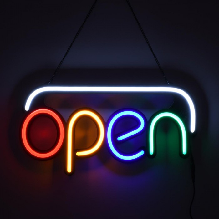 GloboStar® 85859 Φωτιστικό Ταμπέλα Φωτεινή Επιγραφή NEON LED Σήμανσης Animated OPEN 30W AC 230V με Διακόπτη On/Off και Ασύρματο Χειριστήριο IR Λευκό - Κόκκινο - Πράσινο - Κίτρινο - Γαλάζιο GloboStar® 85859 Φωτιστικό Ταμπέλα Φωτεινή Επιγραφή NEON LED Σήμανσης Animated OPEN 30W AC 230V με Διακόπτη On/Off και Ασύρματο Χειριστήριο IR Λευκό - Κόκκινο - Πράσινο - Κίτρινο - Γαλάζιο