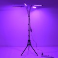 GloboStar® 85956 Grow Light Full Spectrum LED Φωτιστικό Ανάπτυξης Φυτών Γλάστρας με 4 Κινούμενες Κεφαλές & Τρίποδο 150cm SMD 2835 20W 180° AC230V IP20 με Dimmer & Timer Εσωτερικού Χώρου για Κάλυψη Επιφάνειας 1m x 1m Πλήρους Φάσματος Φωτισμού