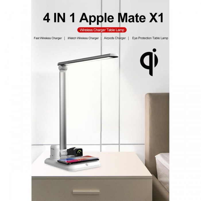 GloboStar® CHATEAU 86101 Μοντέρνο Φωτιστικό Γραφείου Λευκό LED 5 Watt 1000lm DC 5V Αφής & Καλώδιο Τροφοδοσίας USB με Ασύρματη Φόρτιση - Wireless Charger για Τηλέφωνα και Earphones Φυσικό Λευκό 4500K GloboStar® CHATEAU 86101 Μοντέρνο Φωτιστικό Γραφείου Λευκό LED 5 Watt 1000lm DC 5V Αφής & Καλώδιο Τροφοδοσίας USB με Ασύρματη Φόρτιση - Wireless Charger για Τηλέφωνα και Earphones Φυσικό Λευκό 4500K