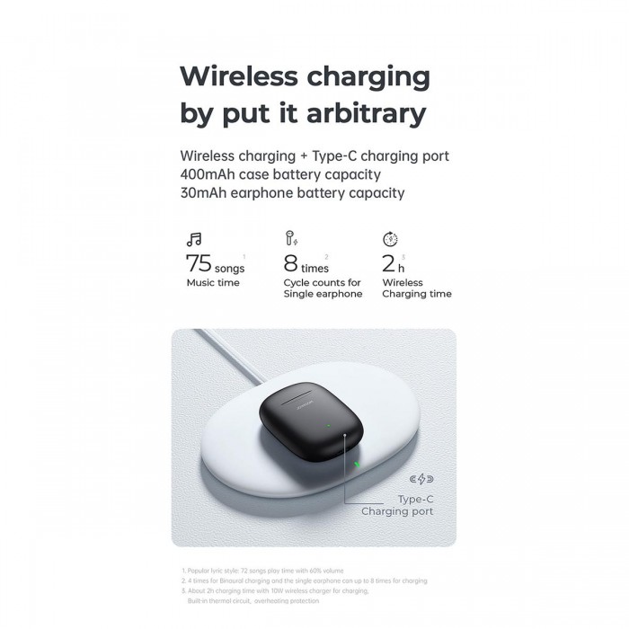 GloboStar® 87055 JOYROOM Originals JR-T13 Bilateral TWS Earphones με Θήκη Φόρτισης True Wireless Bluetooth V5.0 Binaural Συμβατό με iOS & Android Μαύρο GloboStar® 87055 JOYROOM Originals JR-T13 Bilateral TWS Earphones με Θήκη Φόρτισης True Wireless Bluetooth V5.0 Binaural Συμβατό με iOS & Android Μαύρο