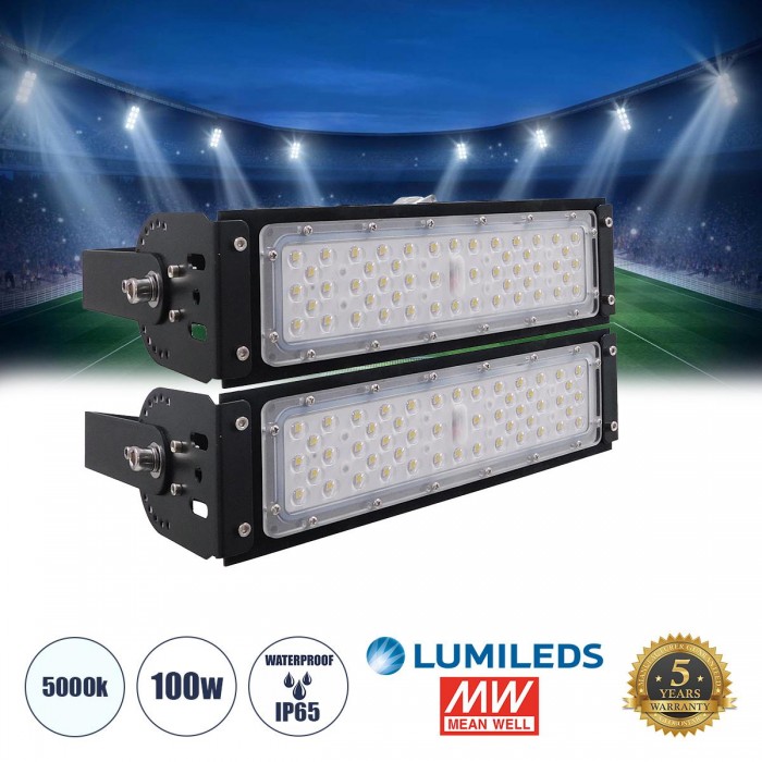 GloboStar® GOLIATH 90100-2 LED Προβολέας Γηπέδου - Φωτιστικό Tunnel 100W 16000LM 75°*135° AC 100-277V IP65 - Ψυχρό Λευκό 5000K - MeanWell Driver & LumiLEDs Chip - 5 Years Warranty GloboStar® GOLIATH 90100-2 LED Προβολέας Γηπέδου - Φωτιστικό Tunnel 100W 16000LM 75°*135° AC 100-277V IP65 - Ψυχρό Λευκό 5000K - MeanWell Driver & LumiLEDs Chip - 5 Years Warranty