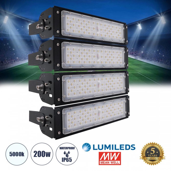 GloboStar® GOLIATH 90100-4 LED Προβολέας Γηπέδου - Φωτιστικό Tunnel 200W 32000LM 75°*135° AC 100-277V IP65 - Ψυχρό Λευκό 5000K - MeanWell Driver & LumiLEDs Chip - 5 Years Warranty GloboStar® GOLIATH 90100-4 LED Προβολέας Γηπέδου - Φωτιστικό Tunnel 200W 32000LM 75°*135° AC 100-277V IP65 - Ψυχρό Λευκό 5000K - MeanWell Driver & LumiLEDs Chip - 5 Years Warranty