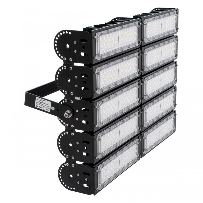 GloboStar® GOLIATH 90104 LED Προβολέας Γηπέδου - Φωτιστικό Tunnel 500W 80000LM 75°*135° AC 100-277V IP65 -  Ψυχρό Λευκό 5000K - MeanWell Driver & LumiLEDs Chip - 5 Years Warranty