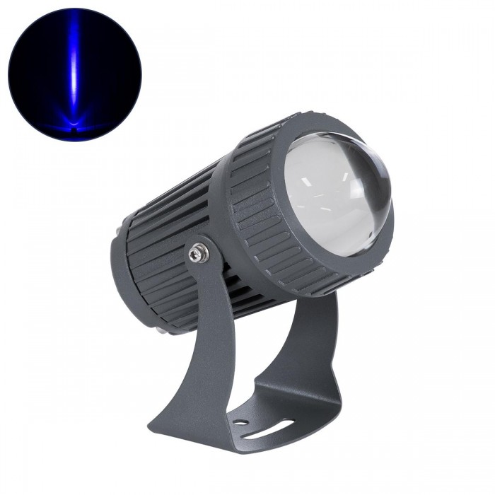 GloboStar® SPOT-FENIA 90136 Σποτ Φωτισμου Wall Washer LED 10W 1000lm 5° DC 24V Αδιάβροχο IP65 D7 x H12cm Μπλε - Γκρι Ανθρακί - 3 Years Warranty