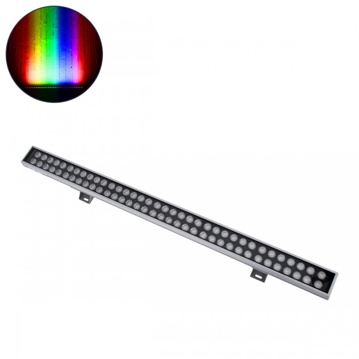 GloboStar® WASHER-GAIA 90216 Μπάρα Φωτισμού Wall Washer LED 144W 12240lm 10° DC 24V Αδιάβροχο IP67 L100 x W7.3 x H4.3cm RGBW DMX512 - Ασημί - 3 Years Warranty GloboStar® WASHER-GAIA 90216 Μπάρα Φωτισμού Wall Washer LED 144W 12240lm 10° DC 24V Αδιάβροχο IP67 L100 x W7.3 x H4.3cm RGBW DMX512 - Ασημί - 3 Years Warranty