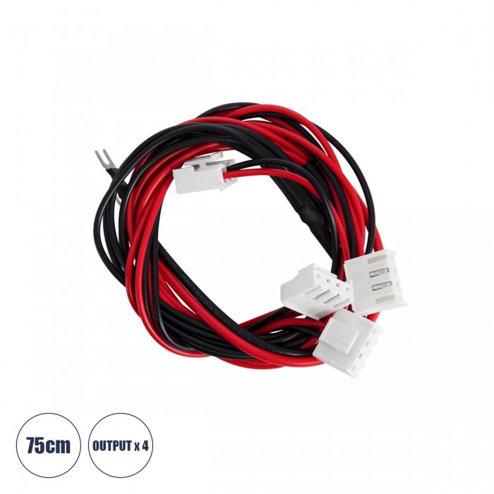 GloboStar® 90246 Καλώδιο Τροφοδοσίας για LED Modules Input x 1 Output x4 Μήκος 75cm GloboStar® 90246 Καλώδιο Τροφοδοσίας για LED Modules Input x 1 Output x4 Μήκος 75cm