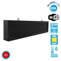 GloboStar® 90251 Κυλιόμενη Ψηφιακή Επιγραφή P10 LED SMD AC 220-240V με Wi-Fi - Αδιάβροχή IP54 - Μονής Όψης - Μ104 x Π9 x Υ24cm Κόκκινο