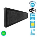 GloboStar® 90282 Κυλιόμενη Ψηφιακή Επιγραφή P10 LED SMD AC 220-240V με Wi-Fi - Αδιάβροχή IP54 - Μονής Όψης - Μ168 x Π9 x Υ40cm Πράσινο