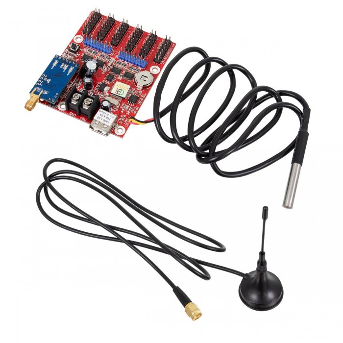 GloboStar® 90389 Ασύρματος Controller WiFi TF-M6UW-6 με Είσοδο USB και Αισθητήρα Θερμοκρασίας με 6 Εξόδους HUB για Μονόχρωμη Κυλιόμενη Πινακίδα LED GloboStar® 90389 Ασύρματος Controller WiFi TF-M6UW-6 με Είσοδο USB και Αισθητήρα Θερμοκρασίας με 6 Εξόδους HUB για Μονόχρωμη Κυλιόμενη Πινακίδα LED
