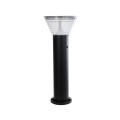 GLOBOSTAR® VEGGIE 90550 Φωτιστικό Κολωνάκι Κήπου με Ντουί 1 x E27 60° AC 220-240V Αδιάβροχο IP65 - Μαύρο - Μ23 x Π23 x Υ60cm