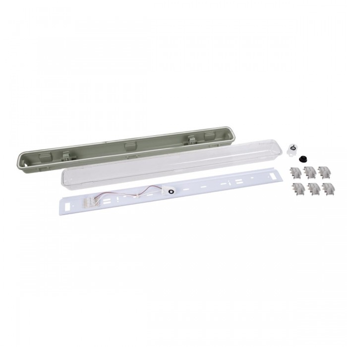 GloboStar® 90610 1 x 60cm T8 Tri-Proof Πλαστικό PC Σκαφάκι με Μεταλλικά Clips για Λάμπα Φθορίου LED Τροφοδοσίας Ενός Άκρου Αδιάβροχο IP65 GloboStar® 90610 1 x 60cm T8 Tri-Proof Πλαστικό PC Σκαφάκι με Μεταλλικά Clips για Λάμπα Φθορίου LED Τροφοδοσίας Ενός Άκρου Αδιάβροχο IP65