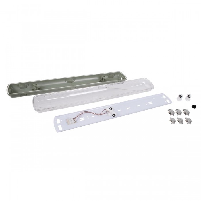 GloboStar® 90611 2 x 60cm T8 Tri-Proof Πλαστικό PC Σκαφάκι με Μεταλλικά Clips για 2 x Λάμπες Φθορίου LED Τροφοδοσίας Ενός Άκρου Αδιάβροχο IP65 GloboStar® 90611 2 x 60cm T8 Tri-Proof Πλαστικό PC Σκαφάκι με Μεταλλικά Clips για 2 x Λάμπες Φθορίου LED Τροφοδοσίας Ενός Άκρου Αδιάβροχο IP65