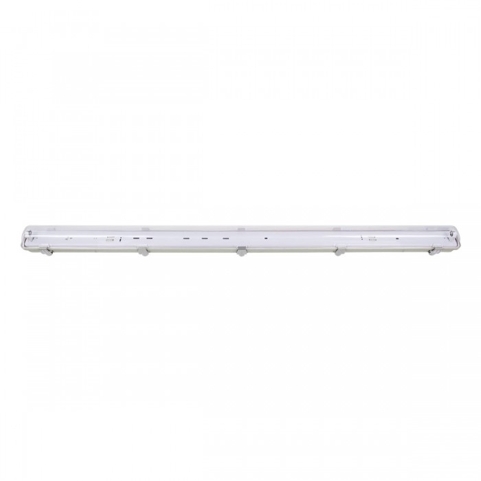GloboStar® 90612 1 x 120cm T8 Tri-Proof Πλαστικό PC Σκαφάκι με Μεταλλικά Clips για 1 x Λάμπες Φθορίου LED Τροφοδοσίας Ενός Άκρου Αδιάβροχο IP65 - 5 Χρόνια Εγγύηση