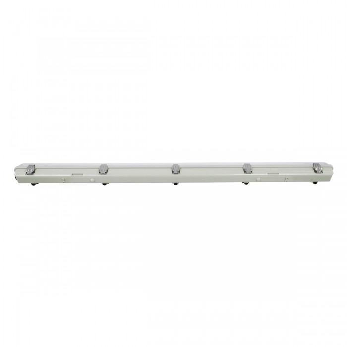 GloboStar® 90612 1 x 120cm T8 Tri-Proof Πλαστικό PC Σκαφάκι με Μεταλλικά Clips για 1 x Λάμπες Φθορίου LED Τροφοδοσίας Ενός Άκρου Αδιάβροχο IP65 - 5 Χρόνια Εγγύηση