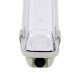 GloboStar® 90612 1 x 120cm T8 Tri-Proof Πλαστικό PC Σκαφάκι με Μεταλλικά Clips για 1 x Λάμπες Φθορίου LED Τροφοδοσίας Ενός Άκρου Αδιάβροχο IP65 - 5 Χρόνια Εγγύηση