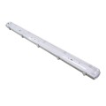 GloboStar® 90613 2 x 120cm T8 Tri-Proof Πλαστικό PC Σκαφάκι με Μεταλλικά Clips για 2 x Λάμπες Φθορίου LED Τροφοδοσίας Ενός Άκρου Αδιάβροχο IP65 - 5 Χρόνια Εγγύηση