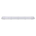 GloboStar® 90613 2 x 120cm T8 Tri-Proof Πλαστικό PC Σκαφάκι με Μεταλλικά Clips για 2 x Λάμπες Φθορίου LED Τροφοδοσίας Ενός Άκρου Αδιάβροχο IP65 - 5 Χρόνια Εγγύηση