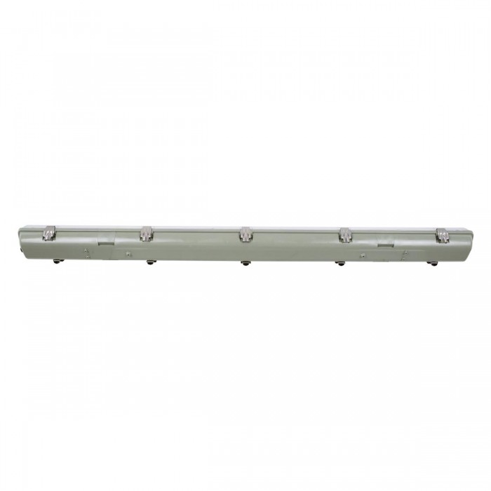 GloboStar® 90613 2 x 120cm T8 Tri-Proof Πλαστικό PC Σκαφάκι με Μεταλλικά Clips για 2 x Λάμπες Φθορίου LED Τροφοδοσίας Ενός Άκρου Αδιάβροχο IP65 - 5 Χρόνια Εγγύηση