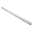GloboStar® 90614 1 x 150cm T8 Tri-Proof Πλαστικό PC Σκαφάκι με Μεταλλικά Clips για Λάμπα Φθορίου LED Τροφοδοσίας Ενός Άκρου Αδιάβροχο IP65