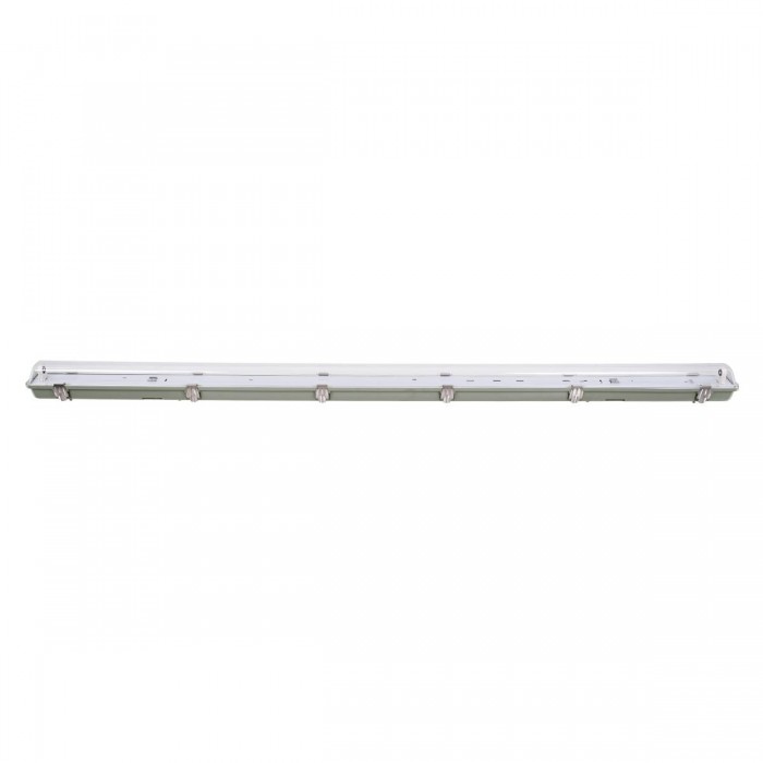 GloboStar® 90614 1 x 150cm T8 Tri-Proof Πλαστικό PC Σκαφάκι με Μεταλλικά Clips για Λάμπα Φθορίου LED Τροφοδοσίας Ενός Άκρου Αδιάβροχο IP65