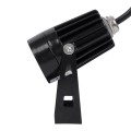 GloboStar® SPOT-TOLA 90631 Σποτ Φωτισμου Wall Washer LED 1W 110lm 10° DC 24V Αδιάβροχο IP65 Φ5 x Υ9cm Θερμό Λευκό 3000K - Μαύρο - 3 Years Warranty